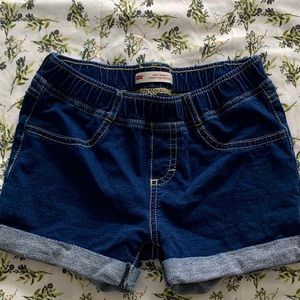 Blue denim shorts
